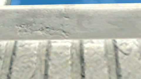Close-up of the aim point just before the throw