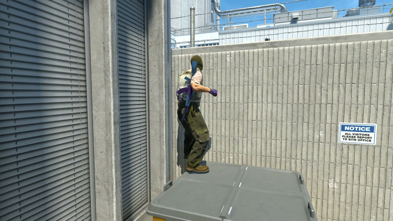 Third-person view of the setup position