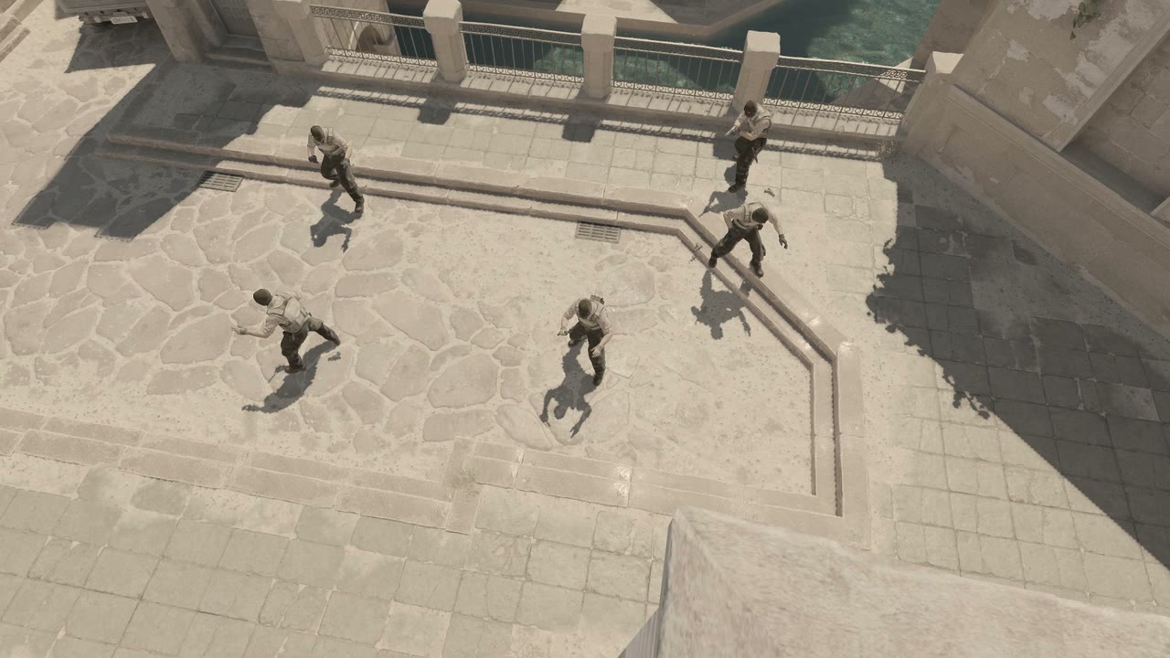 Third-person view of the setup position