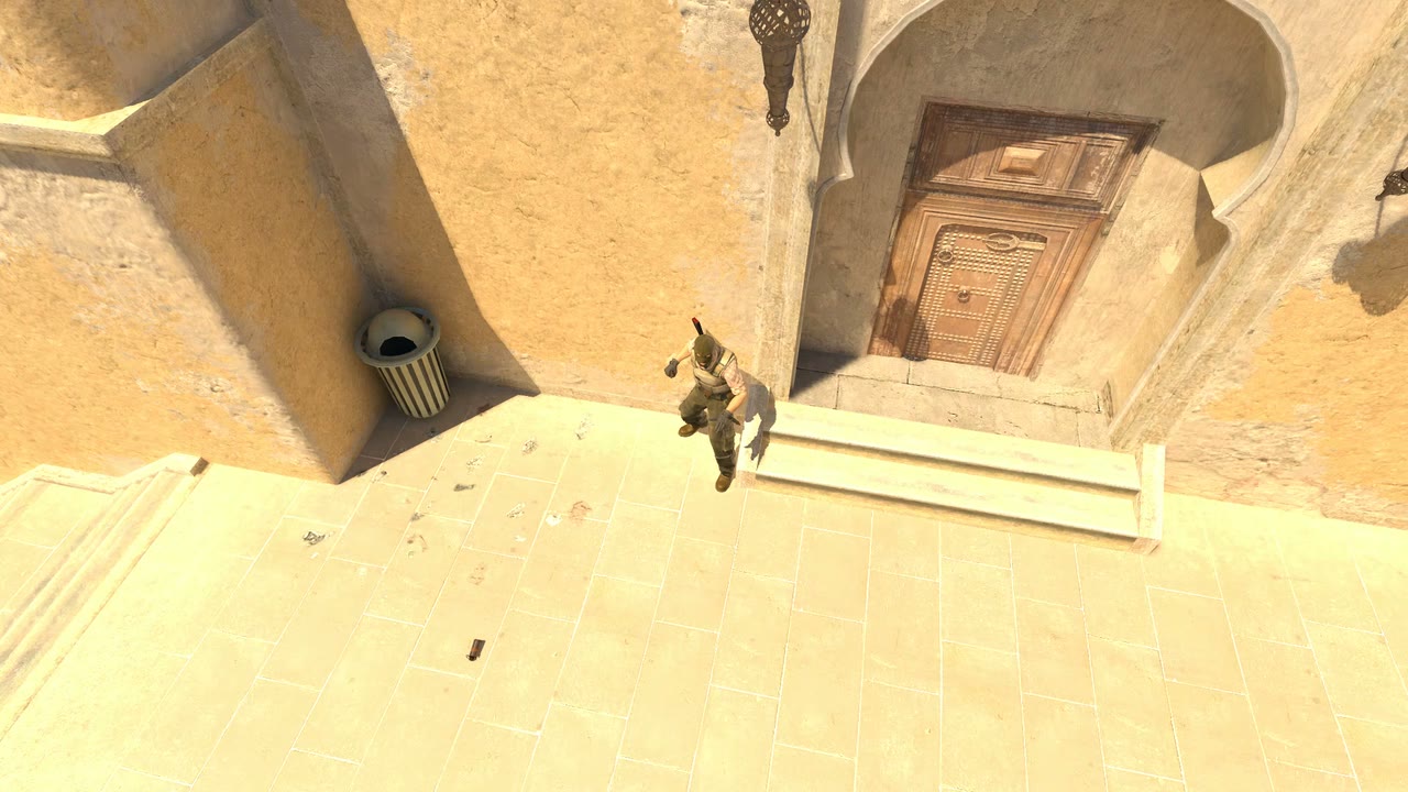 Third-person view of the setup position