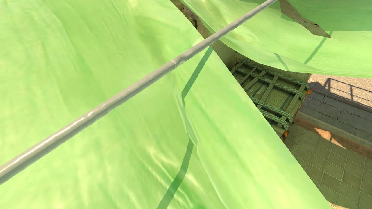 Third-person view of the setup position