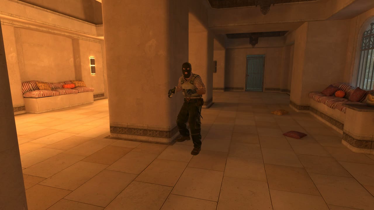 Third-person view of the setup position