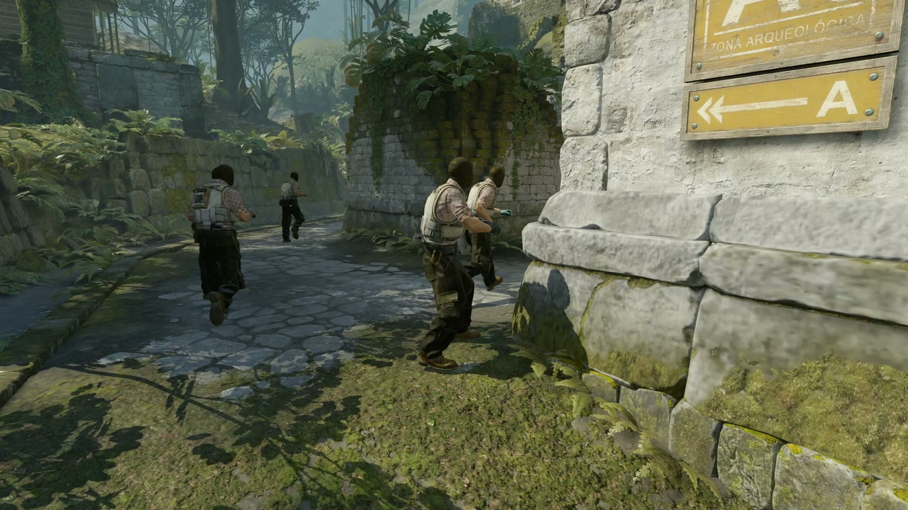 Third-person view of the setup position