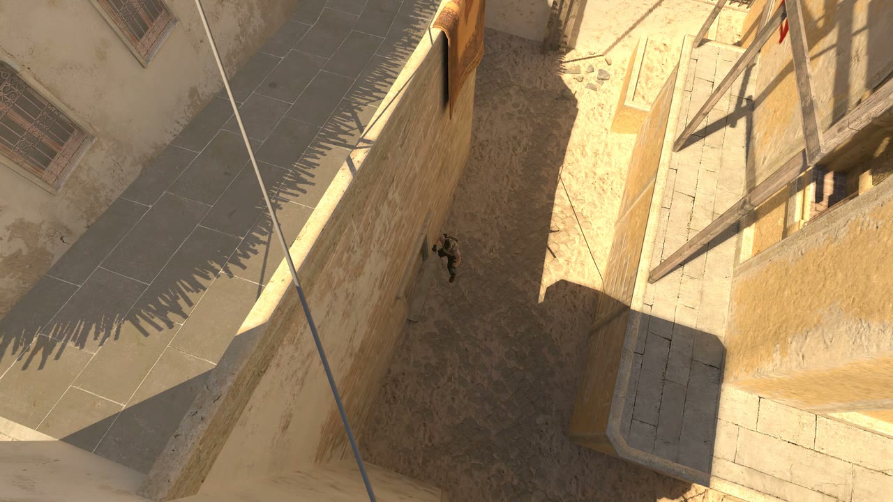 Third-person view of the setup position