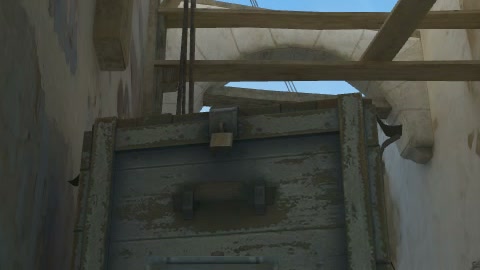 Close-up of the aim point just before the throw
