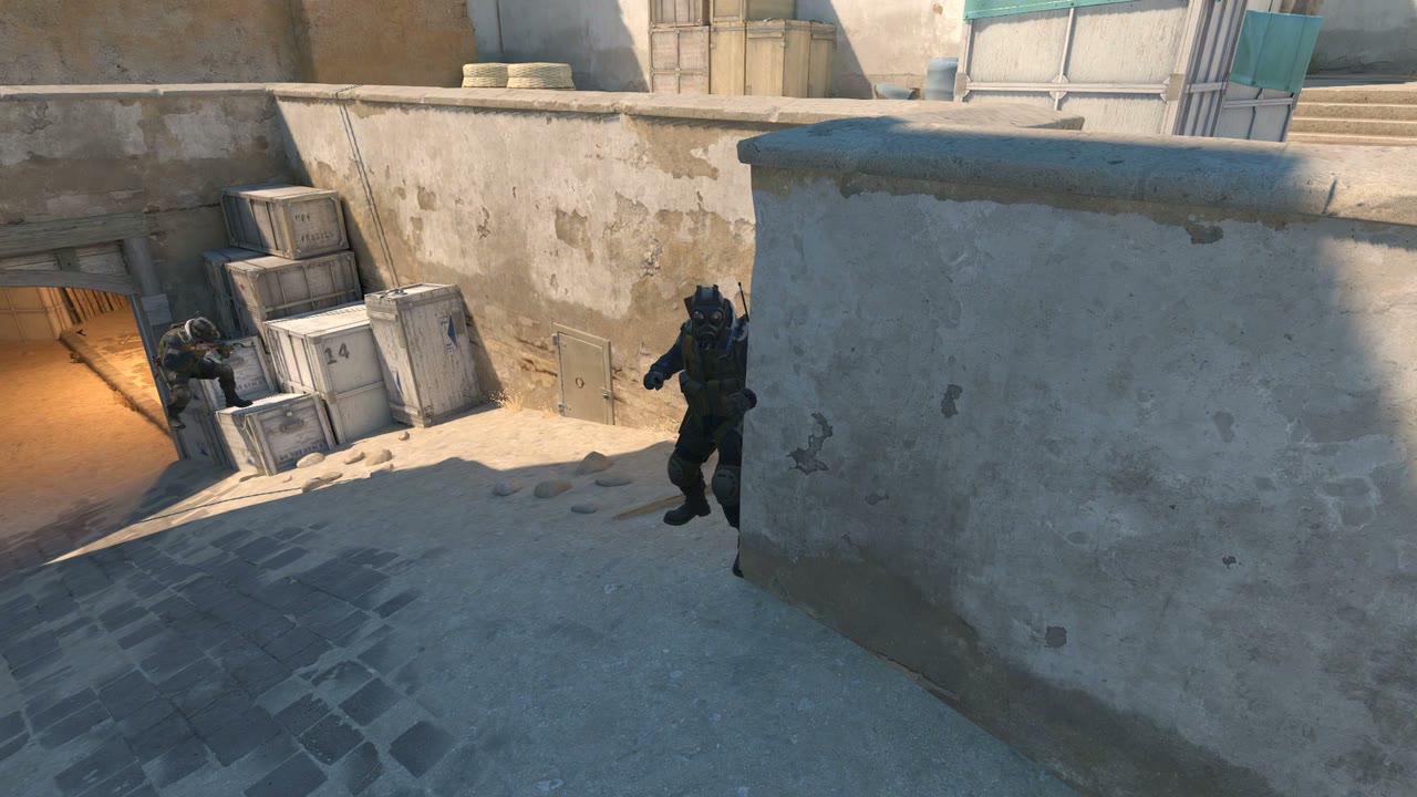 Third-person view of the setup position