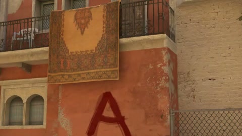 Close-up of the aim point just before the throw