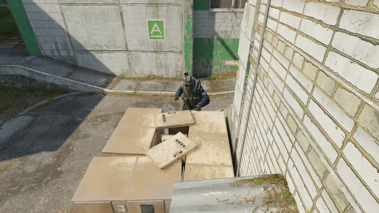 Third-person view of the setup position