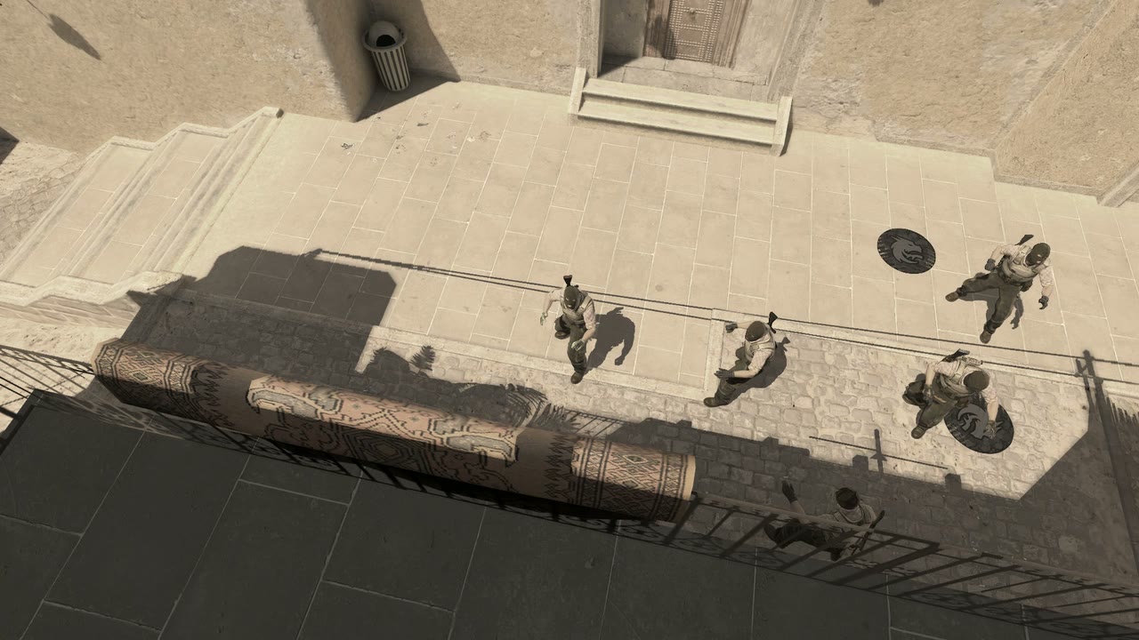 Third-person view of the setup position