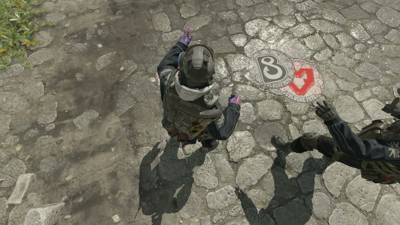 Third-person view of the setup position