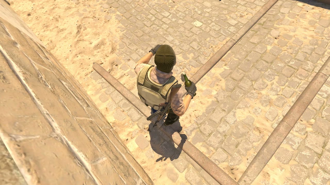 Third-person view of the setup position