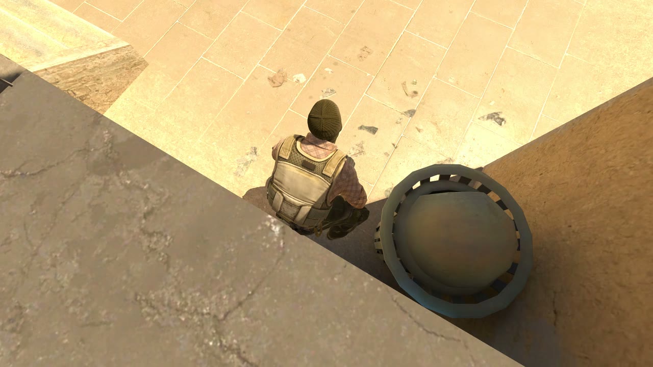 Third-person view of the setup position