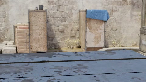 Close-up of the aim point just before the throw