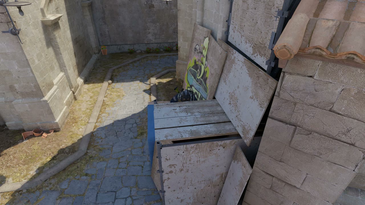 Third-person view of the setup position
