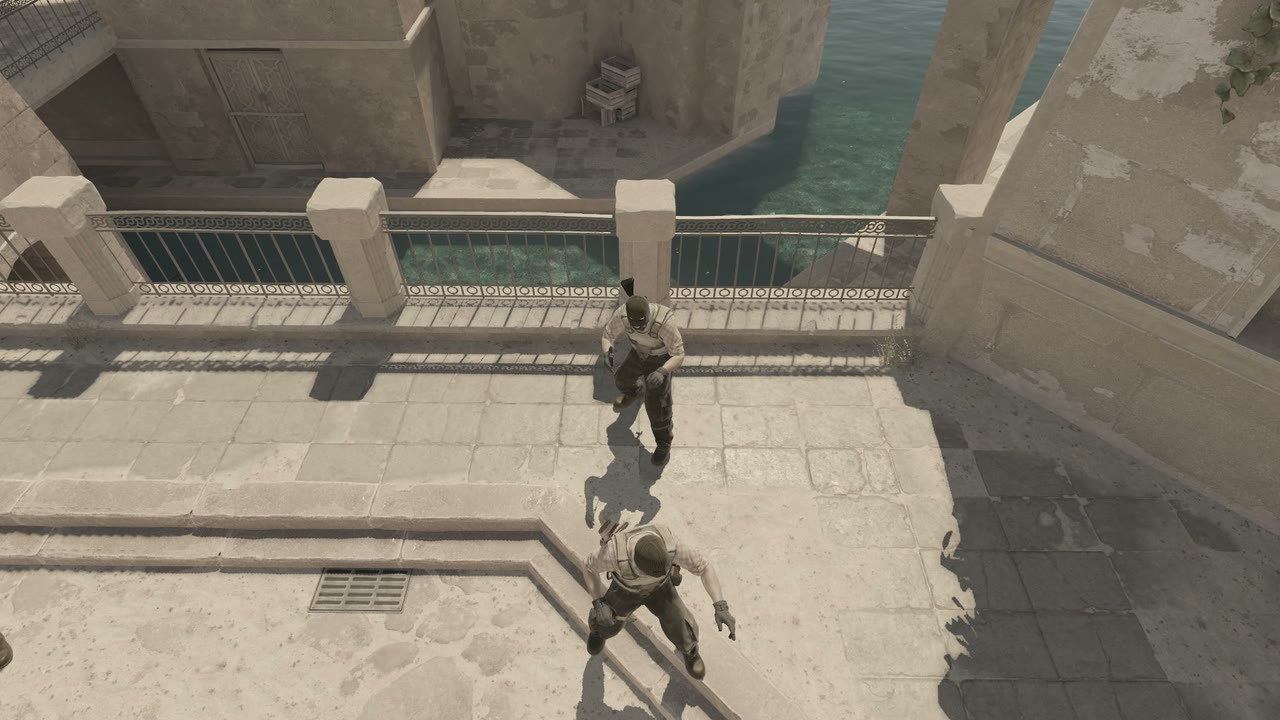 Third-person view of the setup position