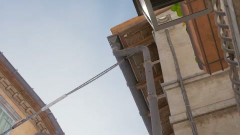 Close-up of the aim point just before the throw