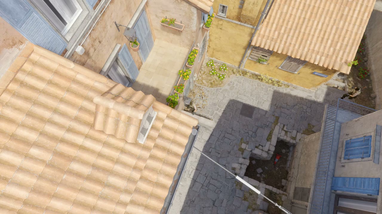 Third-person view of the setup position