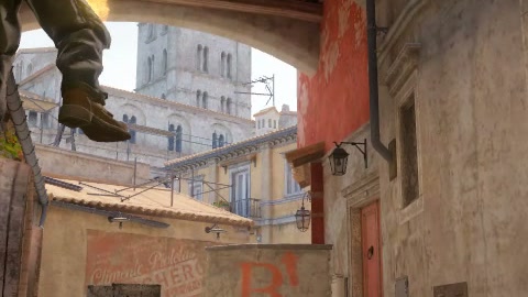Close-up of the aim point just before the throw