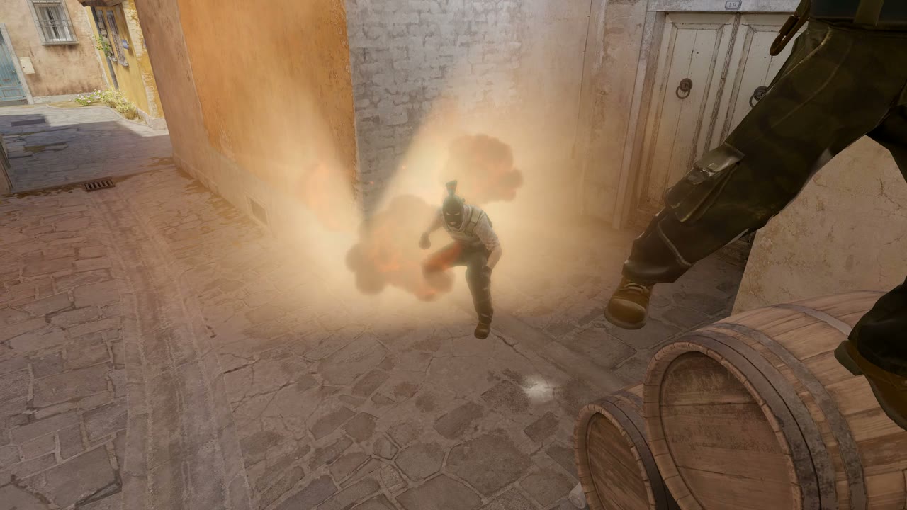 Third-person view of the setup position