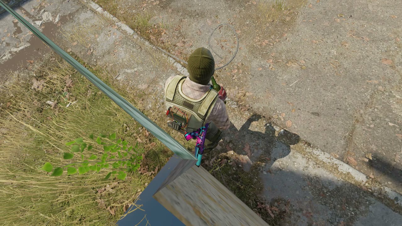 Third-person view of the setup position