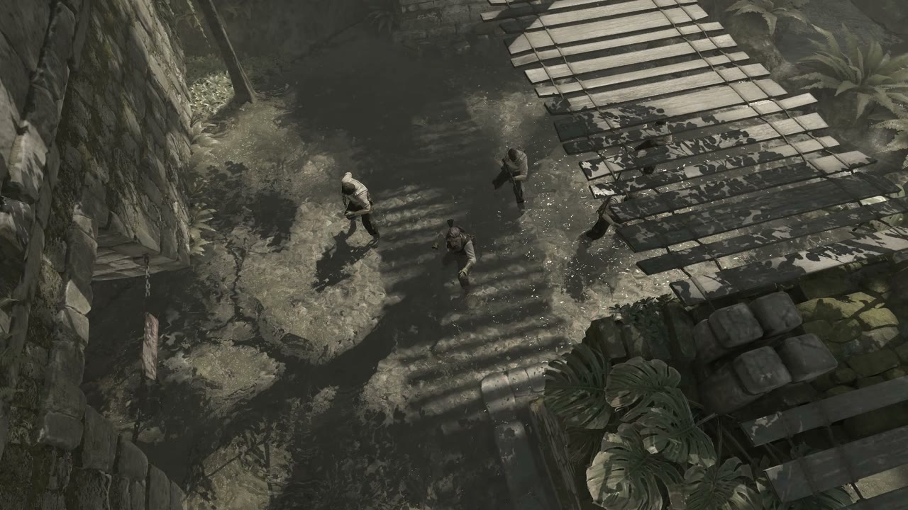 Third-person view of the setup position