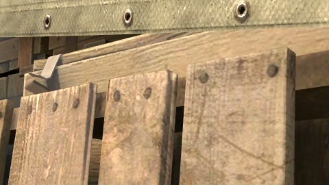Close-up of the aim point just before the throw