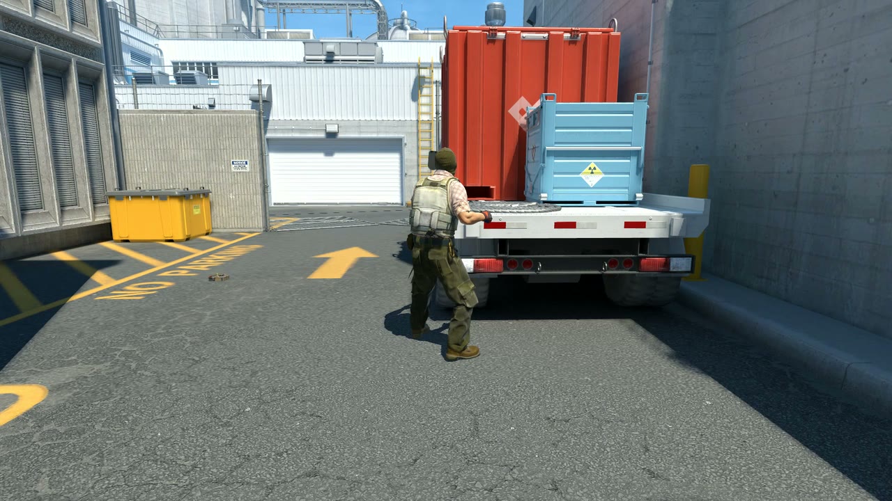 Third-person view of the setup position
