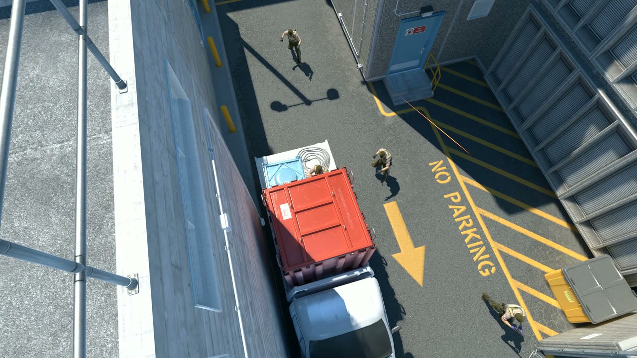 Third-person view of the setup position