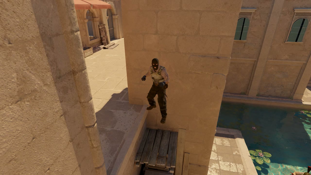 Third-person view of the setup position