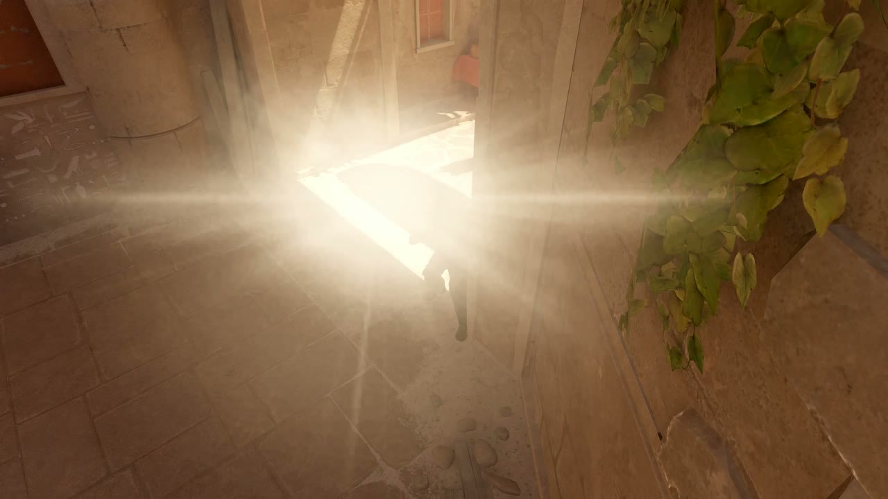 Third-person view of the setup position