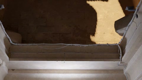 Close-up of the aim point just before the throw