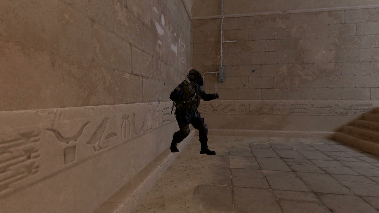 Third-person view of the setup position