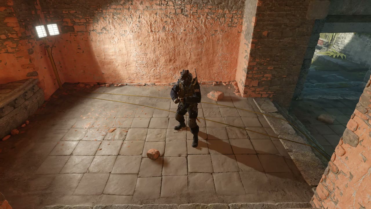 Third-person view of the setup position