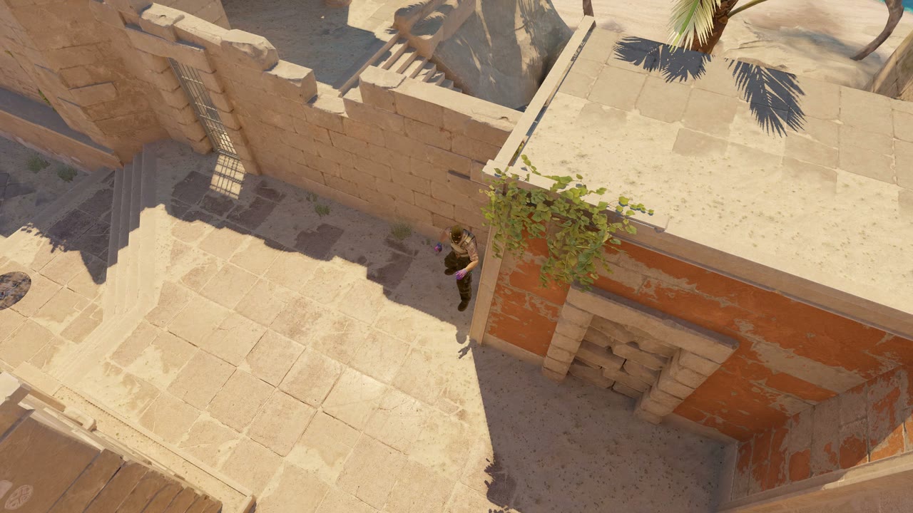 Third-person view of the setup position