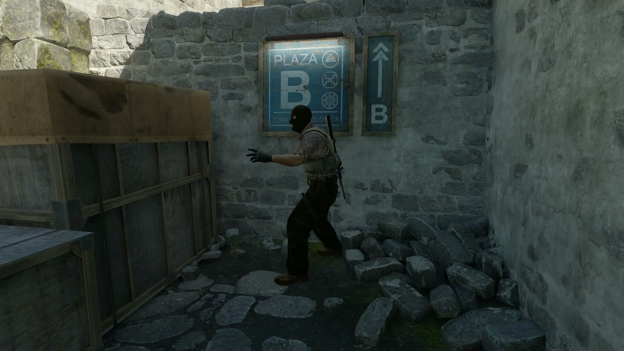 Third-person view of the setup position