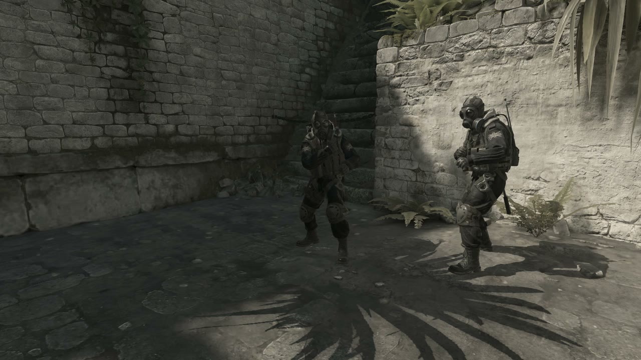 Third-person view of the setup position