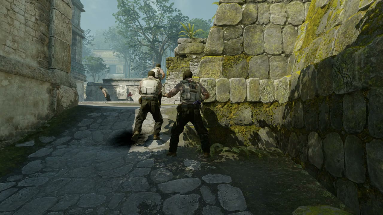 Third-person view of the setup position