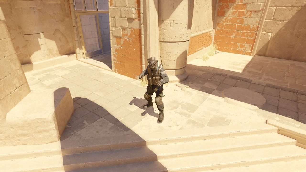 Third-person view of the setup position