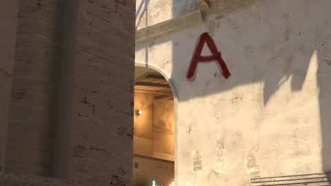 Close-up of the aim point just before the throw