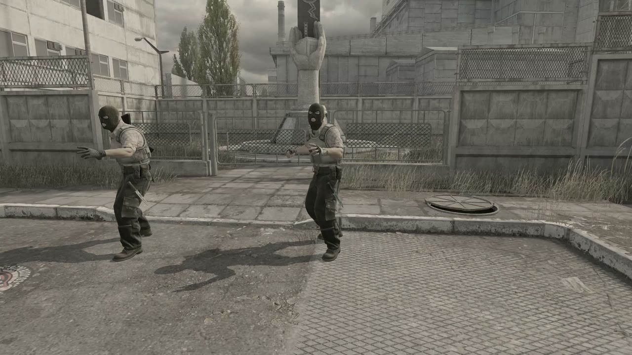 Third-person view of the setup position
