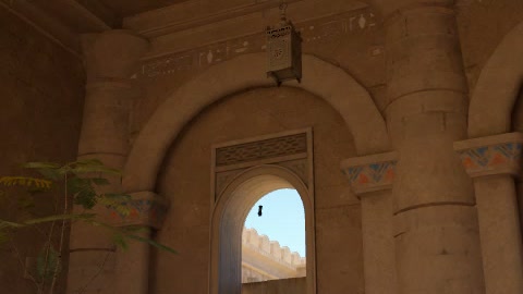 Close-up of the aim point just before the throw