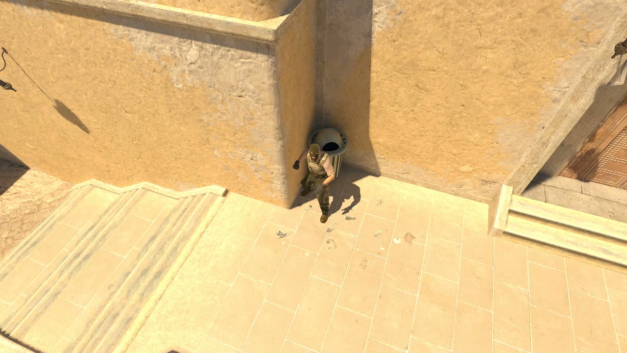 Third-person view of the setup position