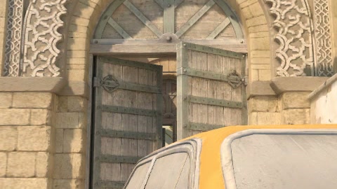 Close-up of the aim point just before the throw