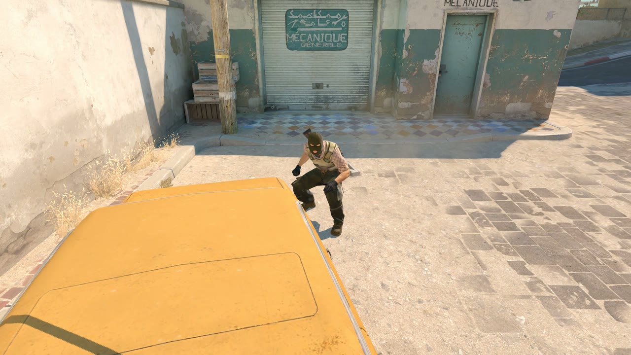 Third-person view of the setup position