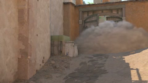Close-up of the aim point just before the throw