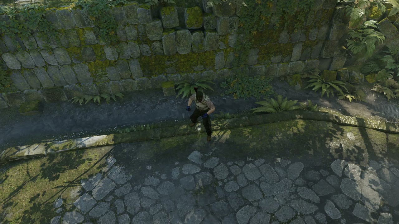 Third-person view of the setup position