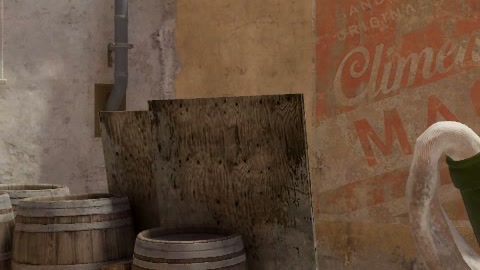 Close-up of the aim point just before the throw