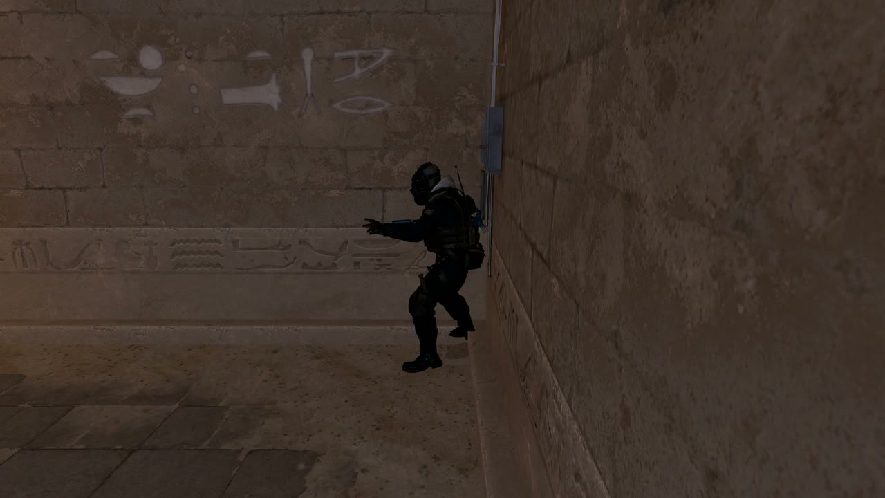 Third-person view of the setup position