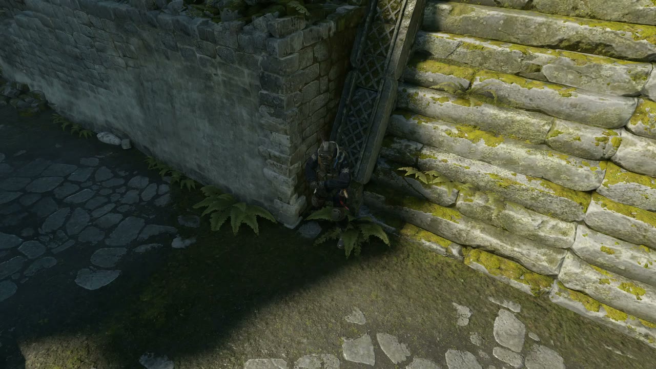 Third-person view of the setup position