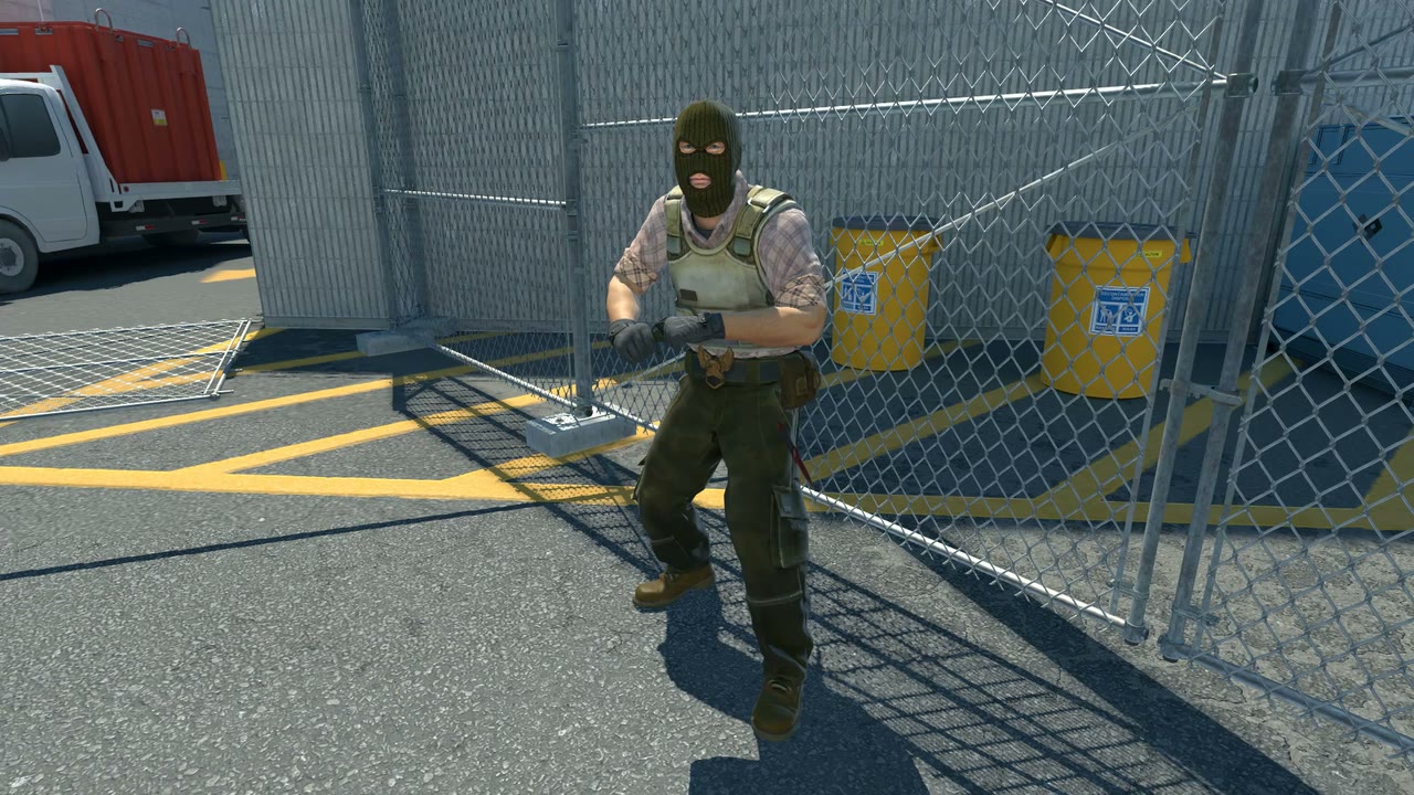 Third-person view of the setup position
